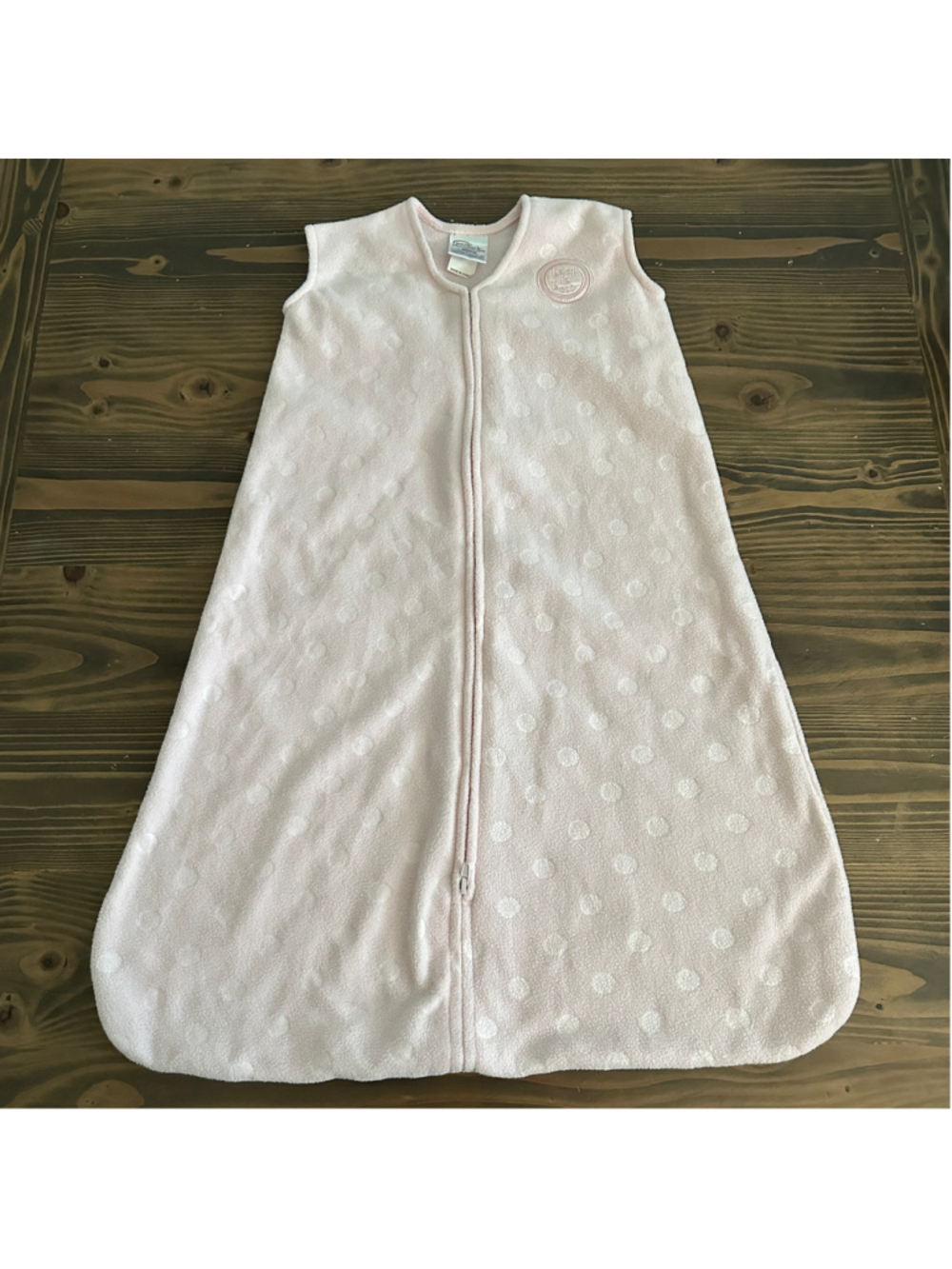 HALO SleepSack Baby 6-12M Pink Fleece Polka Dot Wearable Blanket